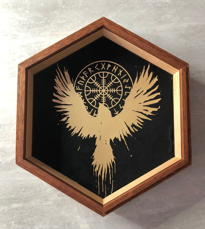 Customizable Regular Dice Tray from BlackBear Workshops - Handcrafted from exotic hardwood - Walnut